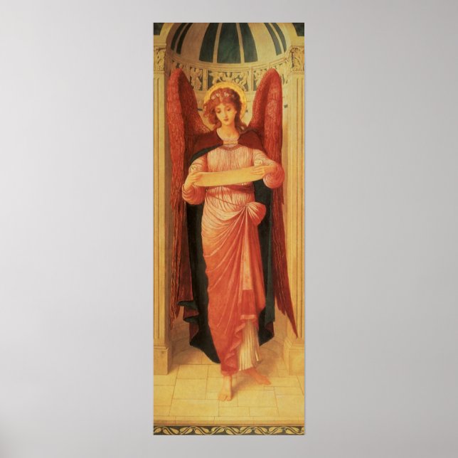 Affiches Ange avec un rouleau par John Melhuish Strudwick (Devant)