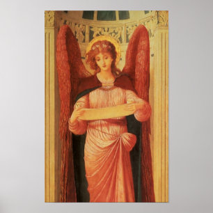 Affiches Ange avec un rouleau par John Melhuish Strudwick
