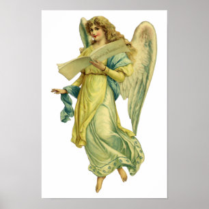 Affiches Ange de Noël victorien, Gloria in Excelsis Deo