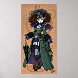 Affiches Ange victorien de voyageur de temps de Steampunk