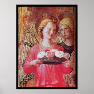 AFFICHES ANGEL AVEC ROSES