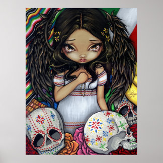 Affiches Angel de los Muertos Art Imprimer le jour des mort
