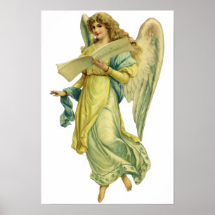 Affiches Angel de Noël victorien, Gloria in Excelsis Deo
