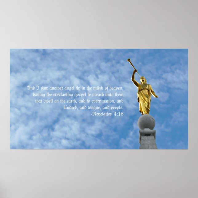 Affiches Angel Moroni sur Salt Lake Temple (Devant)