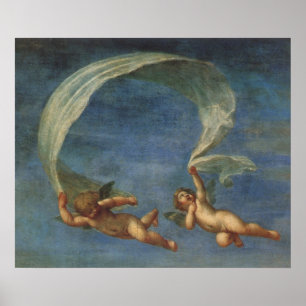 Affiches Anges Détail d'Adonis conduit par les Cupidons par