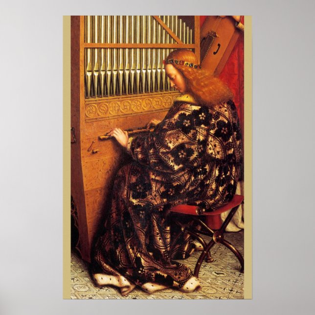 Affiches ANGES JOUANT DE LA MUSIQUE ,détail (Devant)