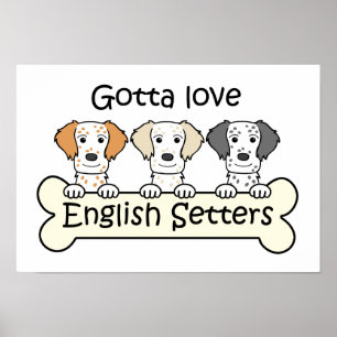 Affiches Anglais Setter Lover