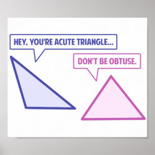 Affiches Angle obtus de triangle aiguë