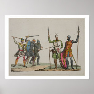 Affiches Anglo-Saxon Warriors, plate 14 from 'The History o