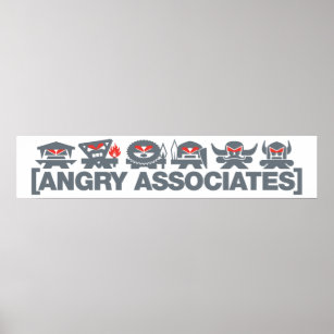 Affiches Angry Associates Crew - gris clair