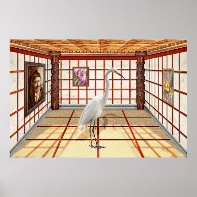 Affiches Animal - L'Aigrette (Devant)