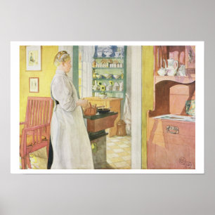 Affiches Anna Arnbom (scène de cuisine), pub. dans "Lasst