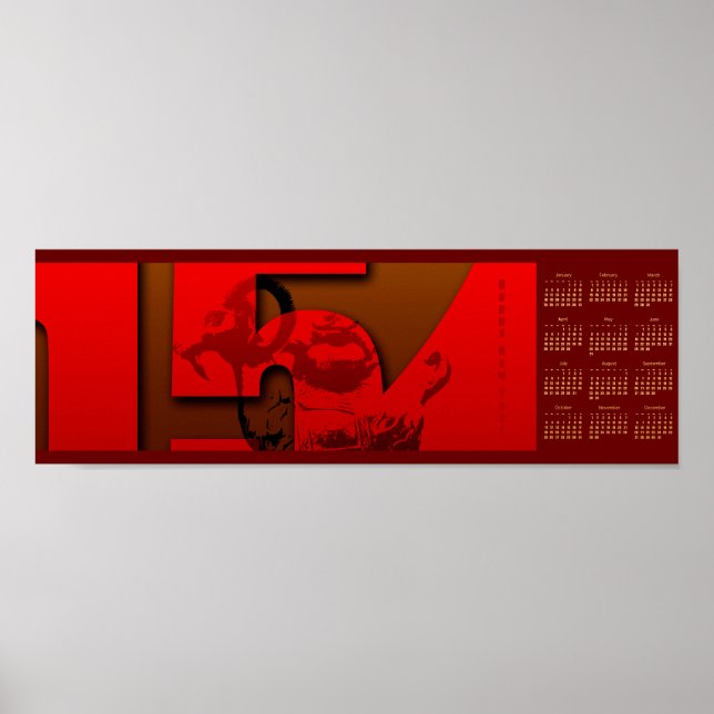 Affiches Année 2015 des chèvres à mouton noir - Calendrier  (Devant)