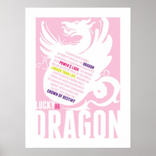 Affiches Année chinoise du Dragon - Chambres pour filles ou