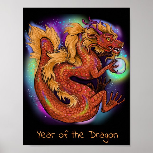 Affiches Année chinoise du zodiaque du dragon (Devant)