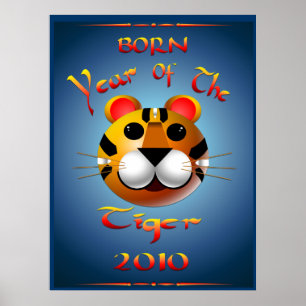Affiches Année née de la copie de tigre