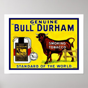 Affiches Années 1890 - Bull Durham publicité pour le tabac
