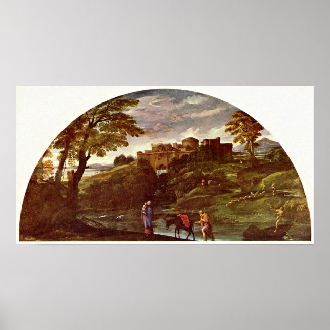 Affiches Annibale Carracci - La fuite en Egypte (Devant)