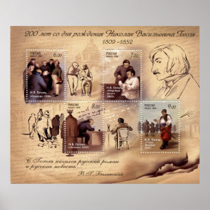 Affiches Anniversaire N.V. Gogol de Poster~Russian