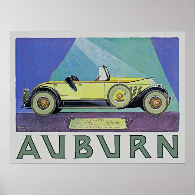 Affiches Annonce automobile vintage Auburn (Devant)