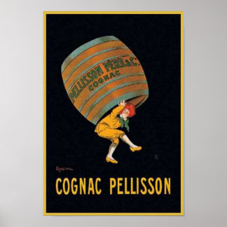 Affiches Annonce Cognac Pellisson vintage