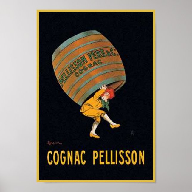 Affiches Annonce Cognac Pellisson vintage (Devant)