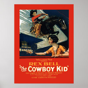 Affiches Annonce vidéo vintage Rex Bell Cowboy Kid