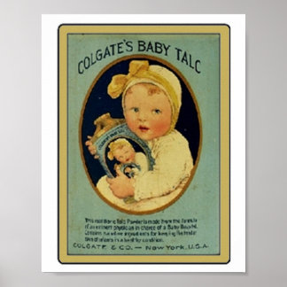 Affiches Annonce vintage Colgate Baby Talc