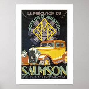 Affiches Annonce vintage d'automobile de Salmson