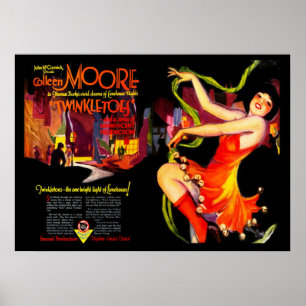 Affiches Annonce vintage de cinéma muet