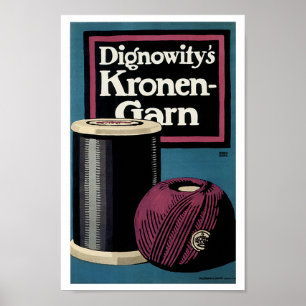 Affiches Annonce vintage de fil de Kronengard