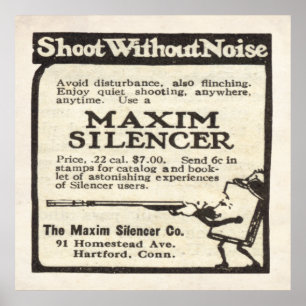 Affiches Annonce vintage de silencieux de maxime à partir