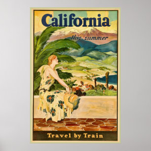 Affiches Annonce Vintage de voyage en Californie