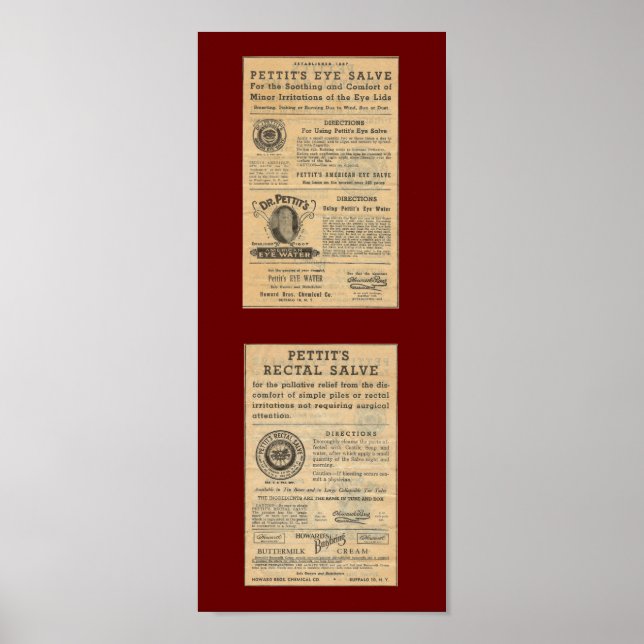 Affiches Annonce vintage pour l'affiche salve du Dr Petit (Devant)