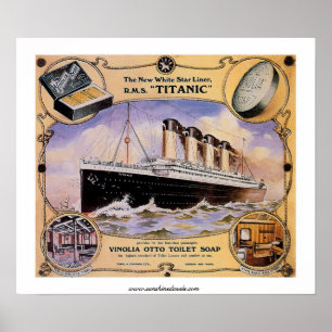 Affiches Annonce vintage titanique de savon de RMS