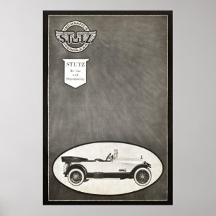 Affiches Annonce voiture Stutz vintage de 1919