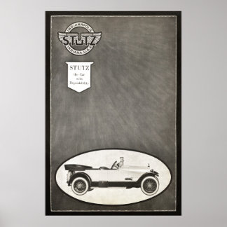 Affiches Annonce voiture Stutz vintage de 1919