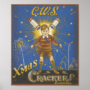 Affiches Annonces vintage CWS Xmas Crackers
