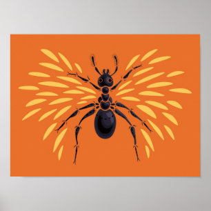 Affiches Ant Lover Insect Art Orange Entomologie