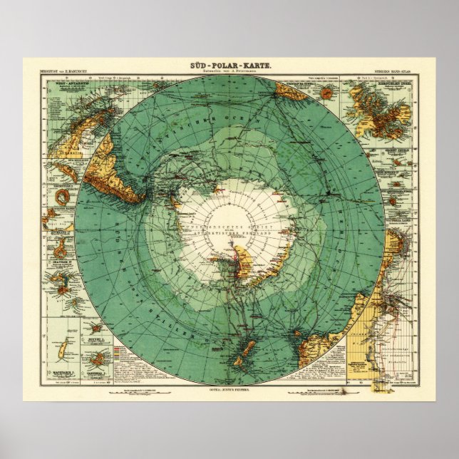 Affiches AntarctiqueCarte panoramiqueAntarctique (Devant)