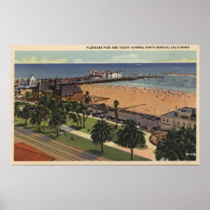 Affiches Antenne de port de pilier et de yacht de plaisir