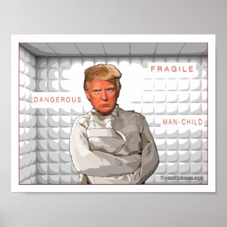Affiches Anti Donald Trump painting in a straitjacket
