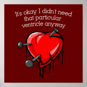 Affiches Anti-Valentine Broken Heart