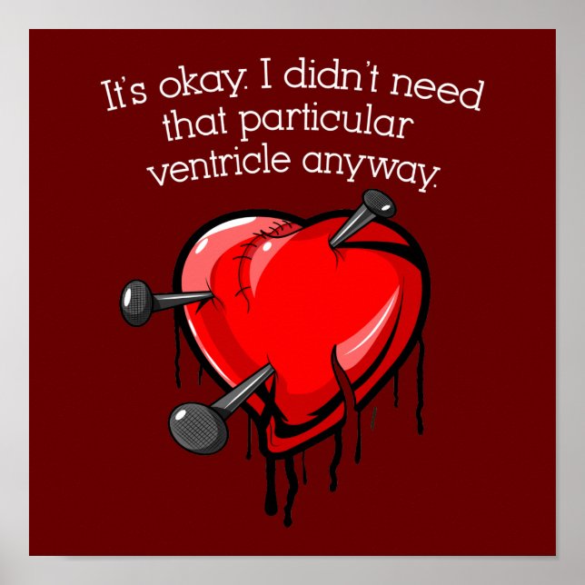 Affiches Anti-Valentine Broken Heart (Devant)