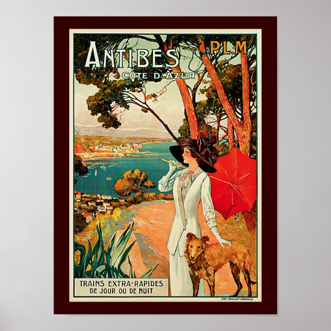Affiches Antibes Côte d'Azur (Devant)