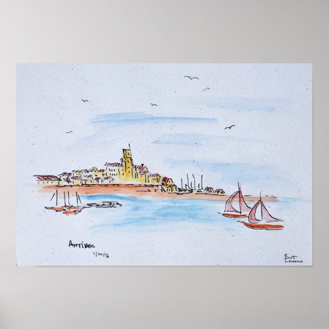 Affiches Antibes sur la Méditerranée, France (Devant)