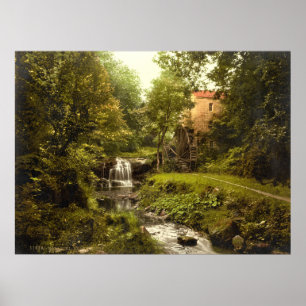 Affiches Antique Angleterre Water Mill, Whitby Yorkshire