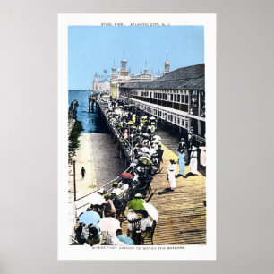 Affiches Antique Atlantic City New Jersey Steel Pier
