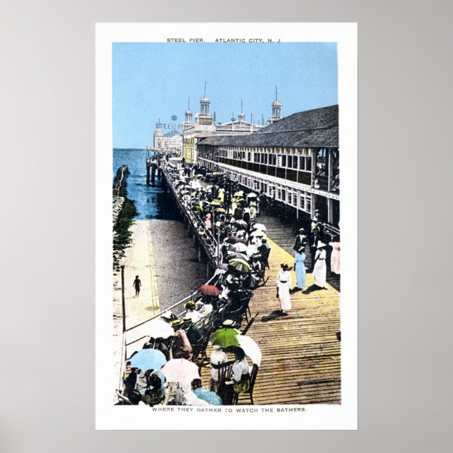 Affiches Antique Atlantic City New Jersey Steel Pier (Devant)