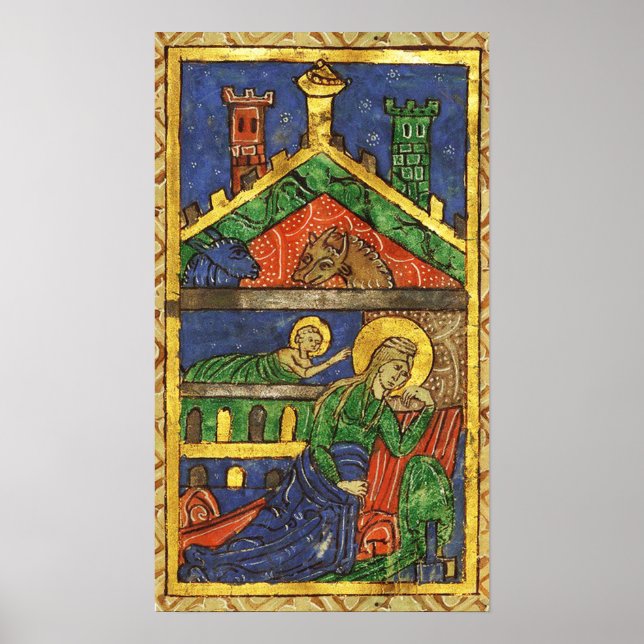 AFFICHES ANTIQUE NATIVITÉ CHRISTMAS PARCHEMENT (Devant)